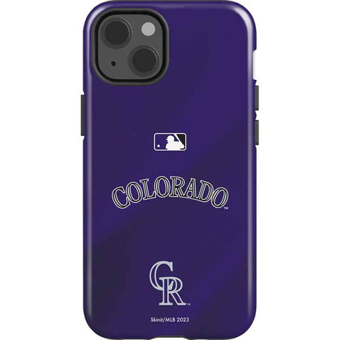 MLB Colorado Rockies Alternate/Away Jersey iPhone 15 Impact Case